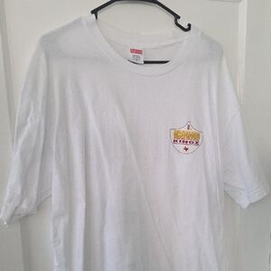 Supreme Red and White Cotton T-Shirt